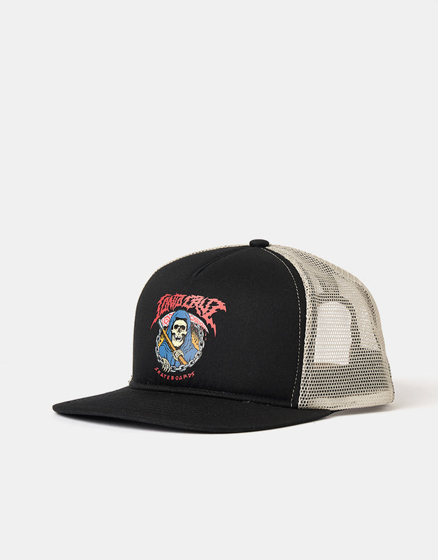 Santa Cruz Out Of Time Meshback Cap - Black/Stone Grey