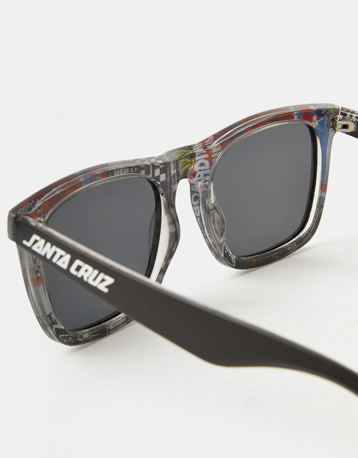 Santa Cruz Strip Sunglasses - Black Collage/Black