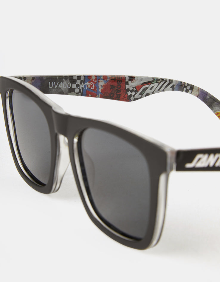 Santa Cruz Strip Sunglasses - Black Collage/Black