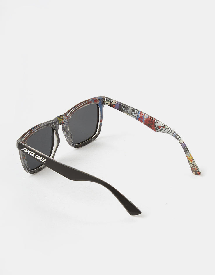 Santa Cruz Strip Sunglasses - Black Collage/Black