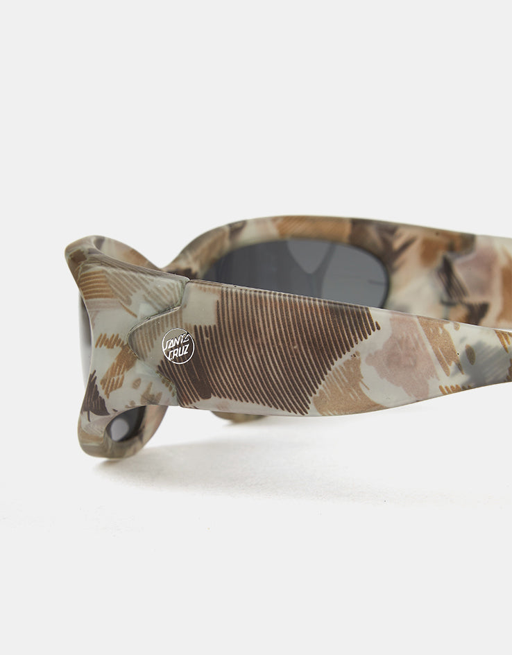 Santa Cruz Opus Dot Wrap Sunglasses - Woodcut Camo/Black