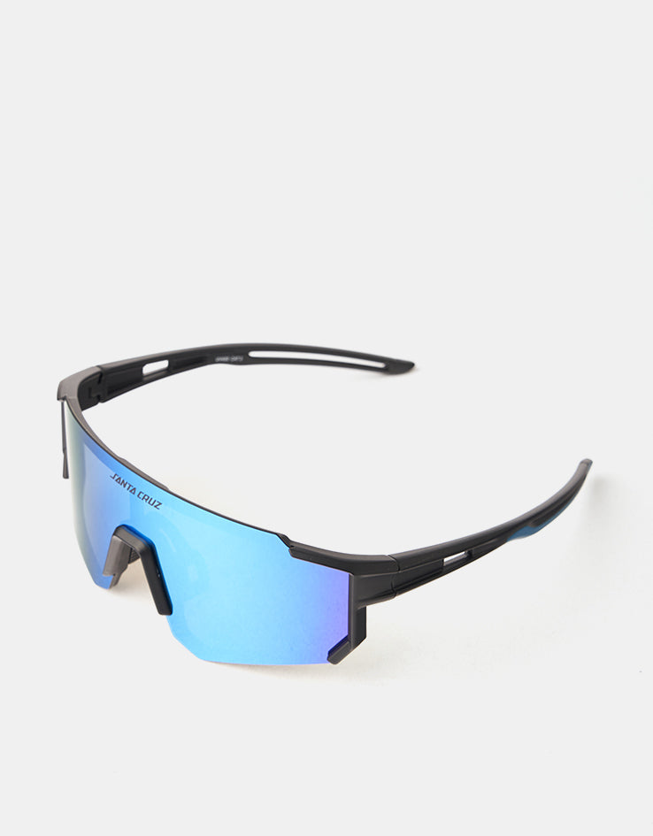Santa Cruz Strip Racer Sunglasses - Black Blue/Blue