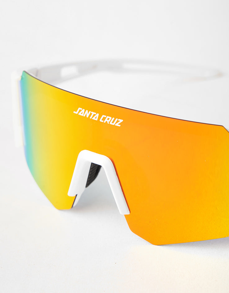 Santa Cruz Strip Racer Sunglasses - White Orange/Red