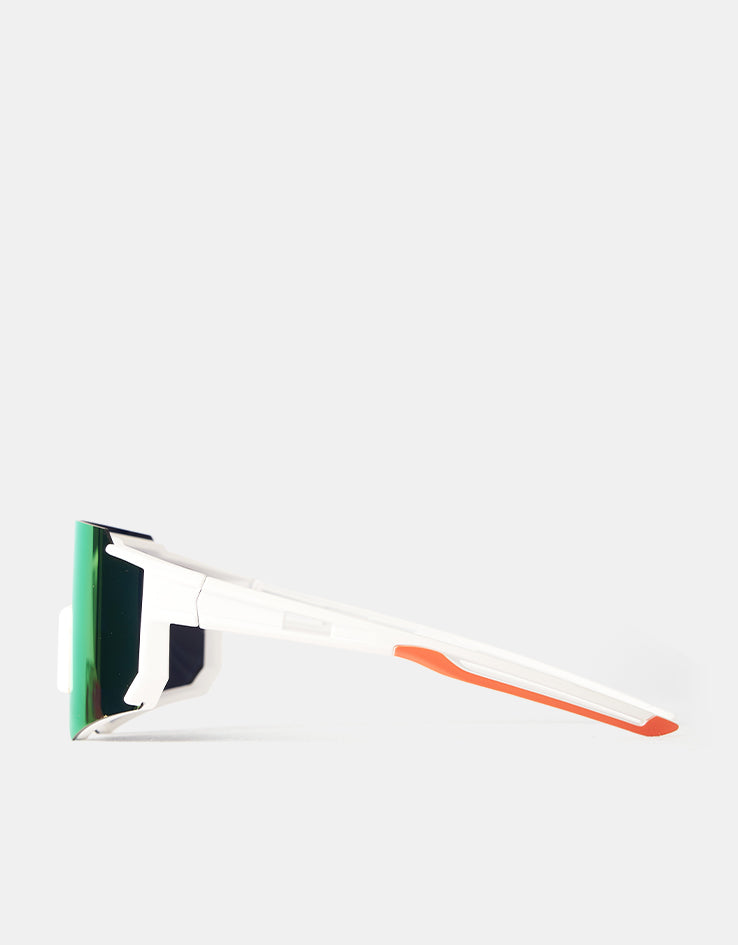 Santa Cruz Strip Racer Sunglasses - White Orange/Red