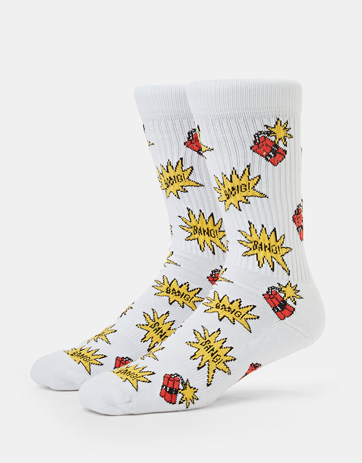 Route One Dynamite Crew Socks - White