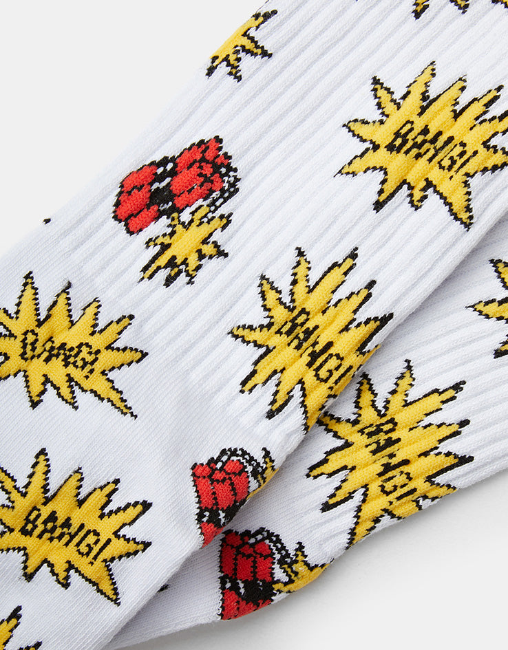 Route One Dynamite Crew Socks - White