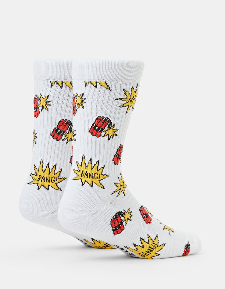 Route One Dynamite Crew Socks - White