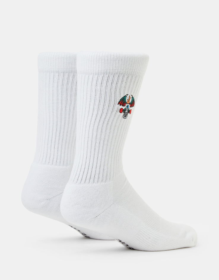 Route One Monster Truck Crew Socks - White