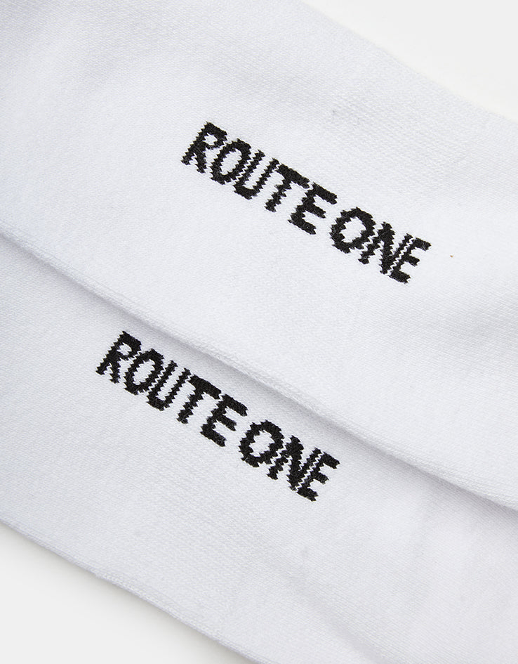 Route One Monster Truck Crew Socks - White