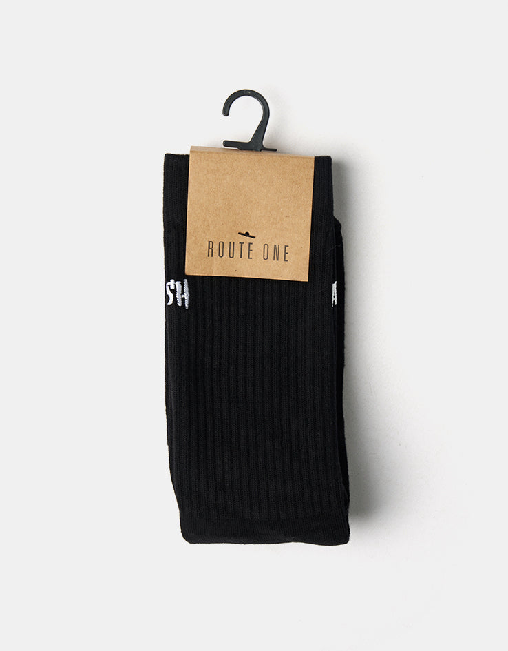 Route One Trash Crew Socks - Black