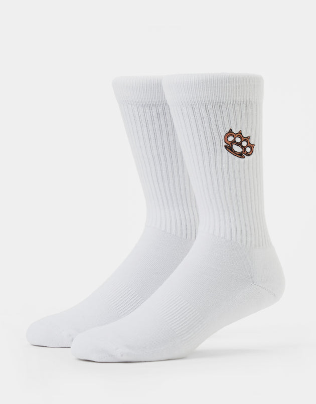 Route One Knuckleduster Crew Socks - White