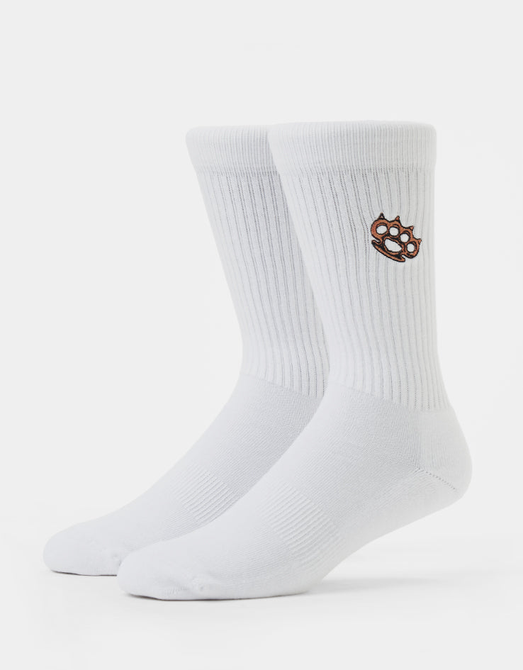 Route One Knuckleduster Crew Socks - White