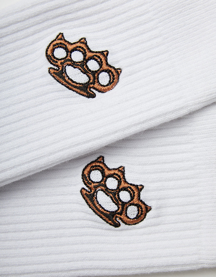 Route One Knuckleduster Crew Socks - White