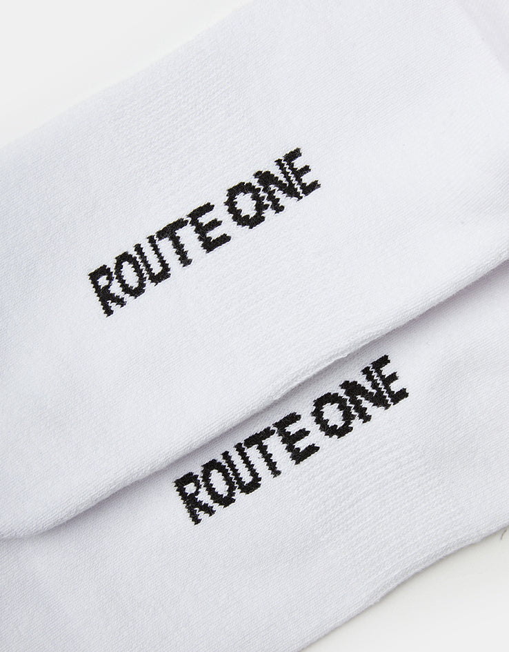 Route One Knuckleduster Crew Socks - White