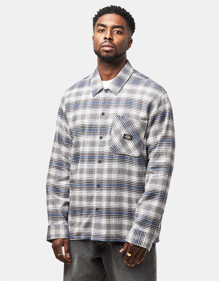 Dickies Forest Check L/S Shirt - Charcoal