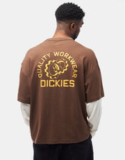 Dickies Payson 2Fer L/S T-Shirt - Timber Brown