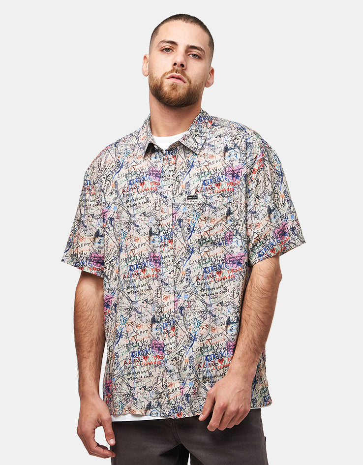 Brixton Cru Print S/S Shirt - Graffiti
