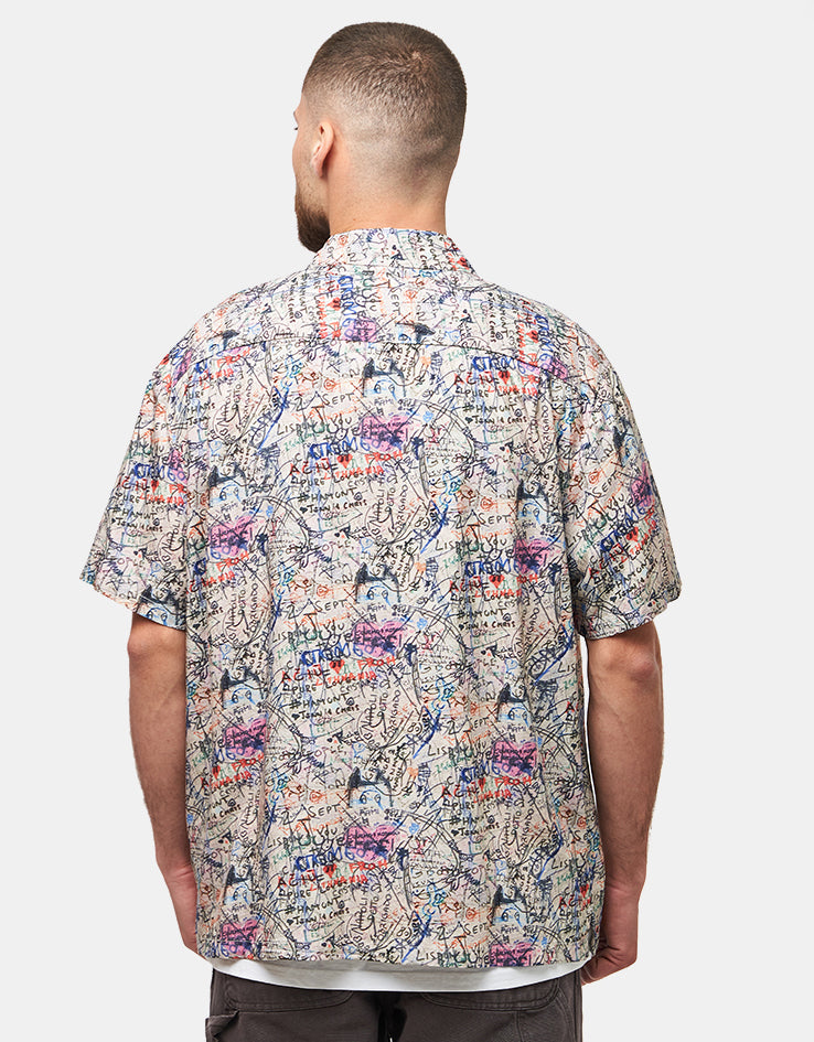 Brixton Cru Print S/S Shirt - Graffiti
