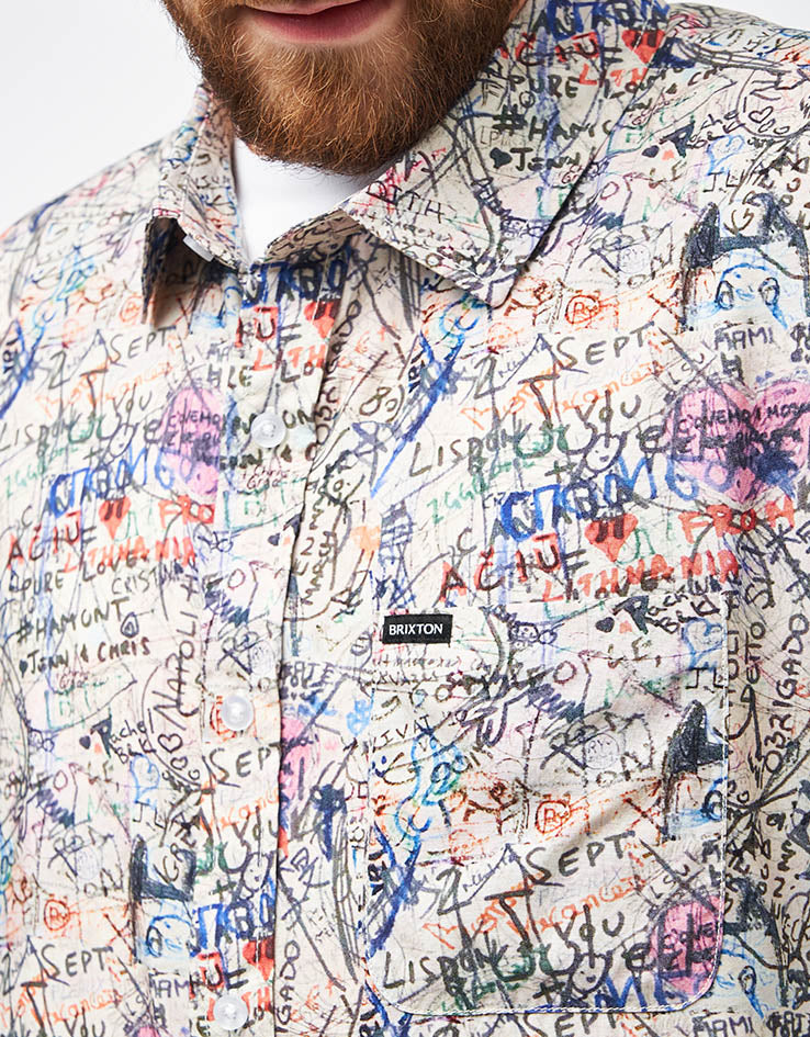 Brixton Cru Print S/S Shirt - Graffiti
