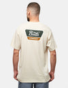Brixton Linwood T-Shirt - Cream/Dark Green/Metal Bronze