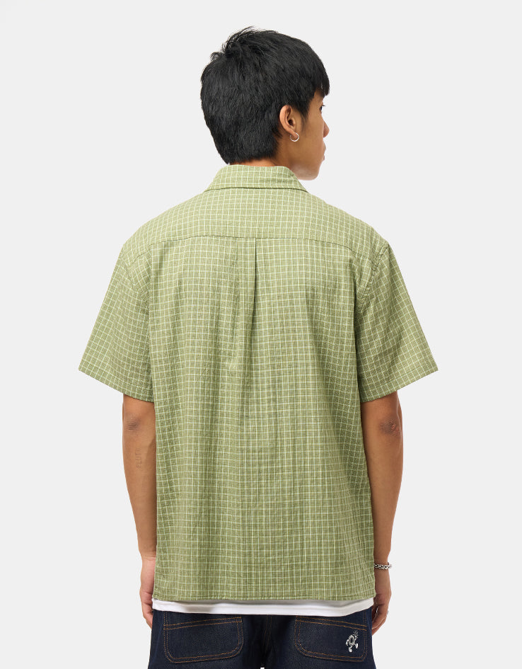 Pass Port Workers Check S/S Shirt - Sage