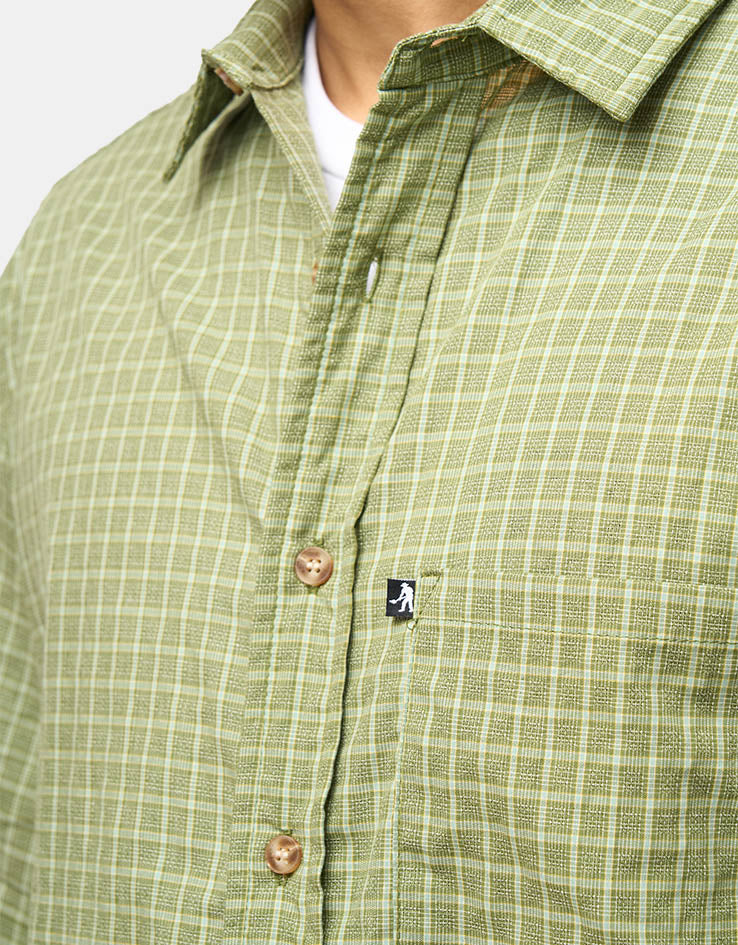 Pass Port Workers Check S/S Shirt - Sage