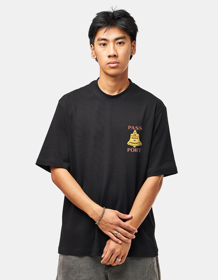 Pass Port Communal Bell T-Shirt - Black