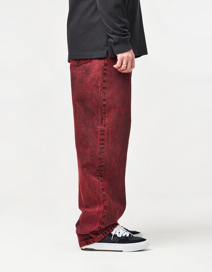 Vans Check-5 Baggy Acid Overdyed Denim Pant - Racing Red