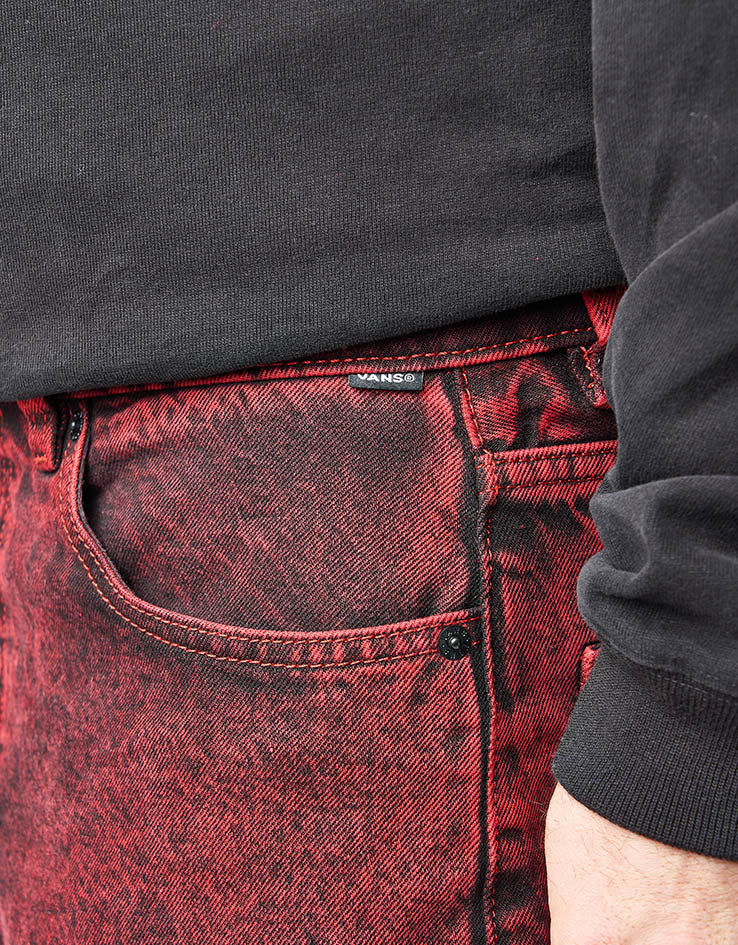 Vans Check-5 Baggy Acid Overdyed Denim Pant - Racing Red