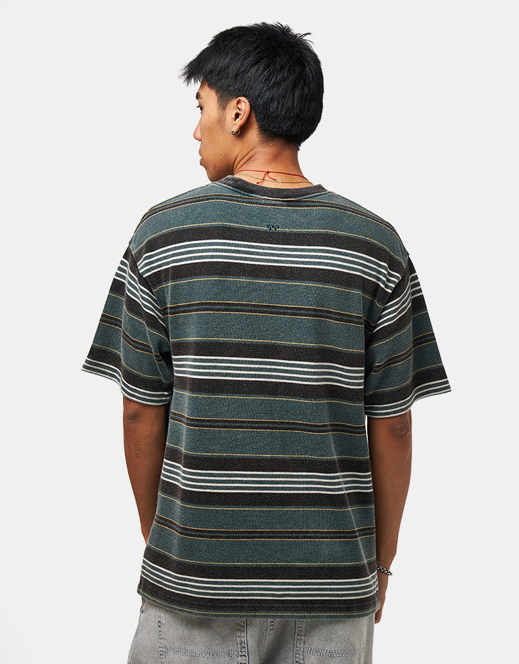 Vans LX Pique Stripe SS Knit - Mystic Moss