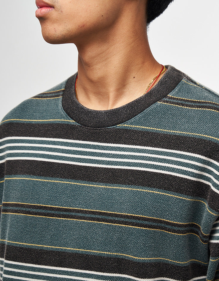 Vans LX Pique Stripe SS Knit - Mystic Moss