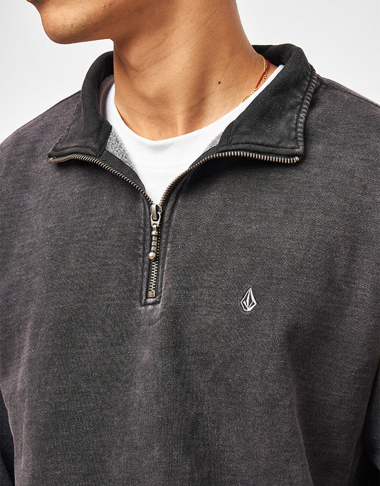 Volcom Single Stone Quarter Zip - Light Acid Black