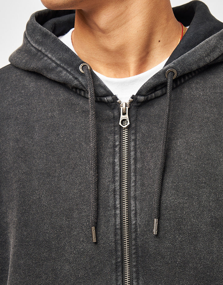 Volcom Die By The Stone Zip Hoodie - Light Acid Black