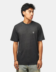 Volcom Circle Blanks Heathered T-Shirt - Heather Black
