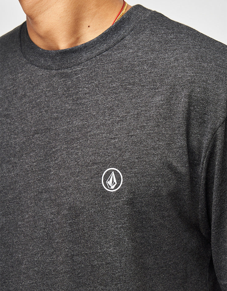Volcom Circle Blanks Heathered T-Shirt - Heather Black