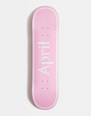 April OG Logo Skateboard Deck - White/Pink