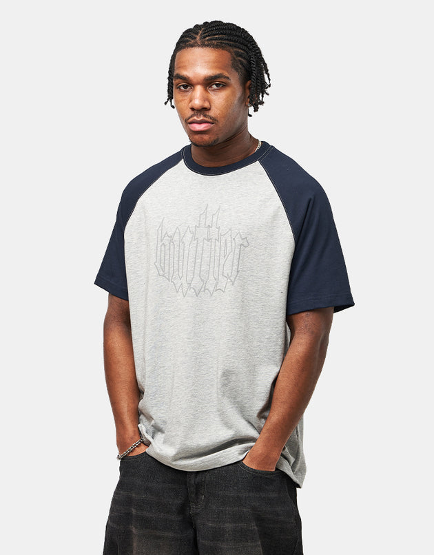 Butter Goods Harvest Raglan T-Shirt - Navy/Heather