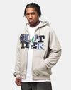 Butter Goods Patchwork Zip-Thru Hoodie - Cement