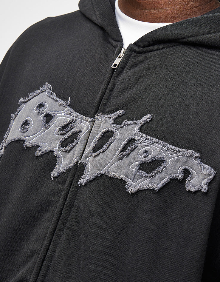 Butter Goods Amplify Zip-Thru Hoodie - Washed Black