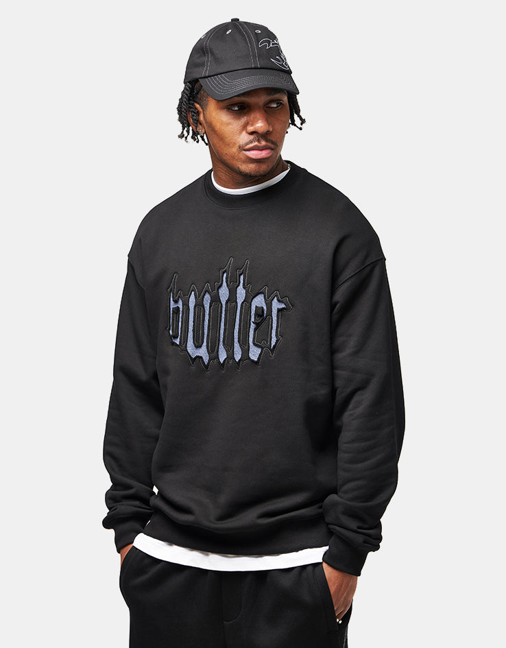 Butter Goods Cut Out Applique Crewneck - Black