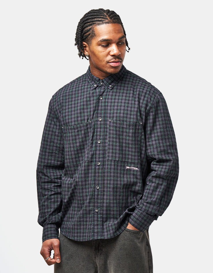 Butter Goods Plaid Shirt - Navy/Forest