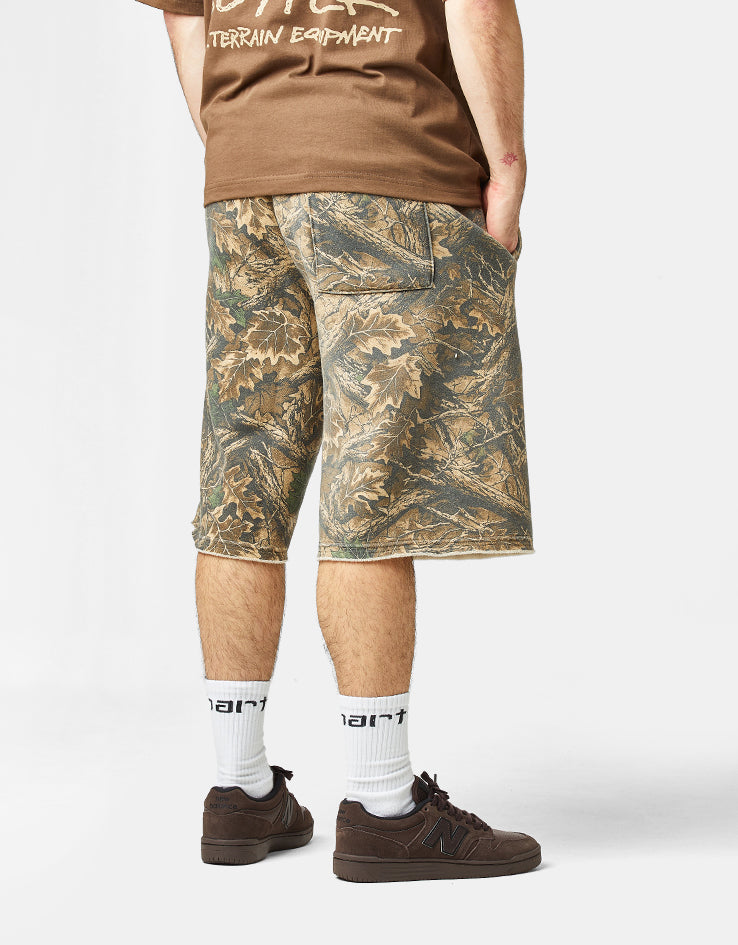 Butter Goods Fleece Shorts - Forest Camo
