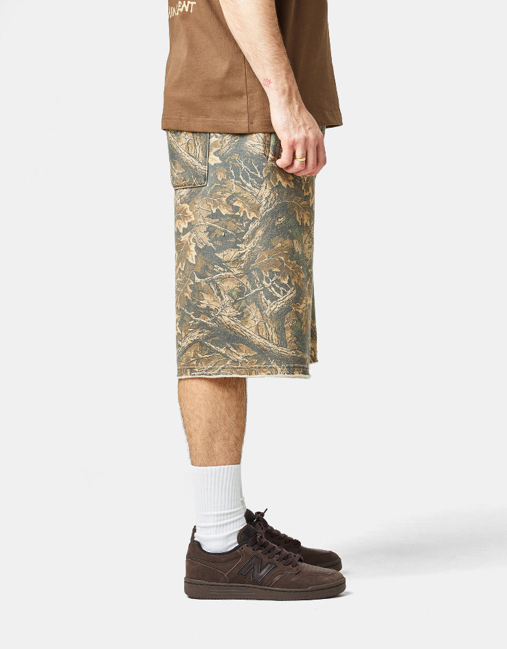 Butter Goods Fleece Shorts - Forest Camo