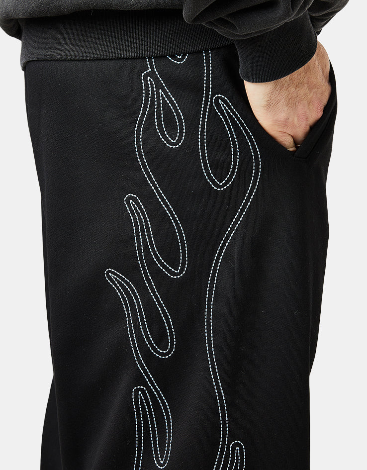 Butter Goods Flame Fleece Pants - Black