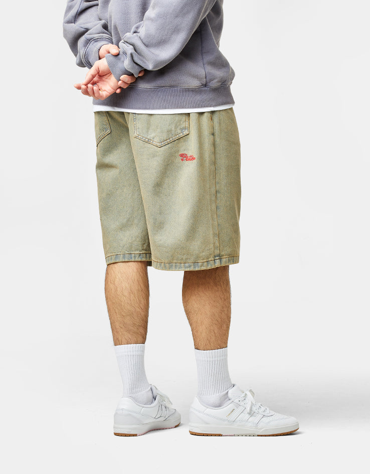 Butter Goods Garage Denim Shorts - Sunfade Blue