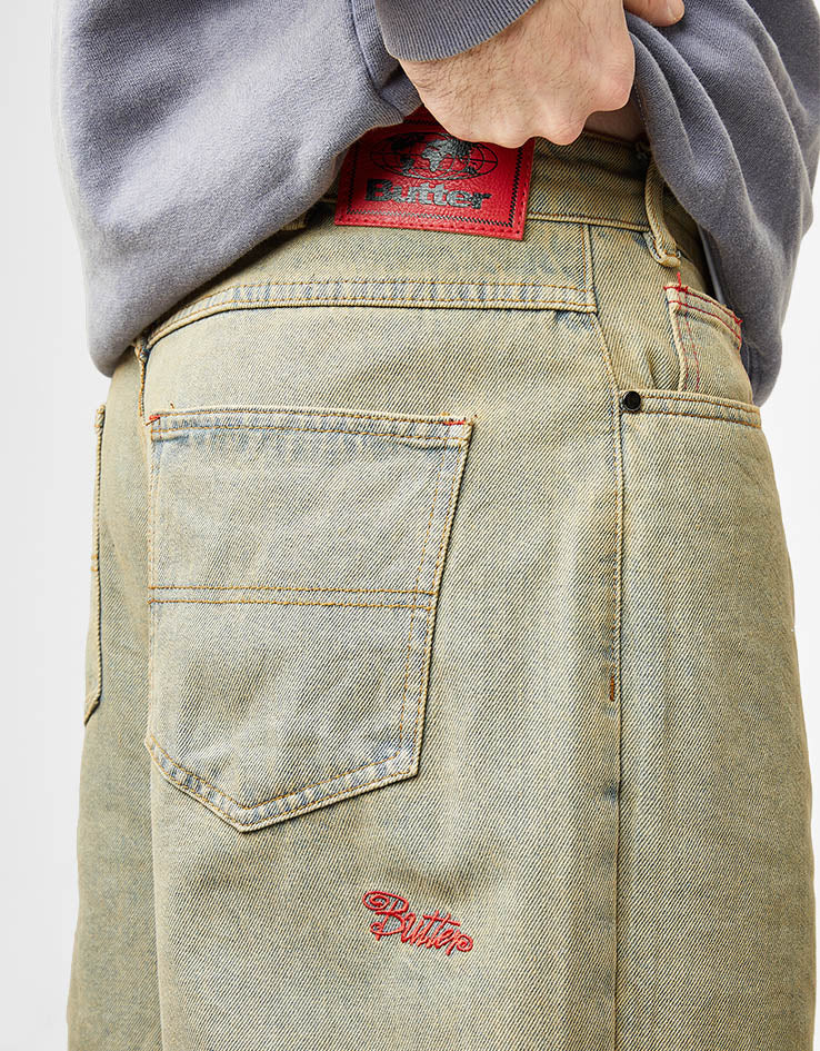 Butter Goods Garage Denim Shorts - Sunfade Blue