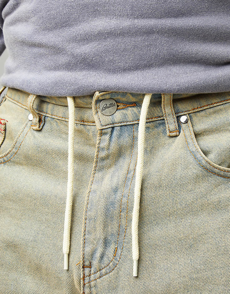 Butter Goods Garage Denim Shorts - Sunfade Blue