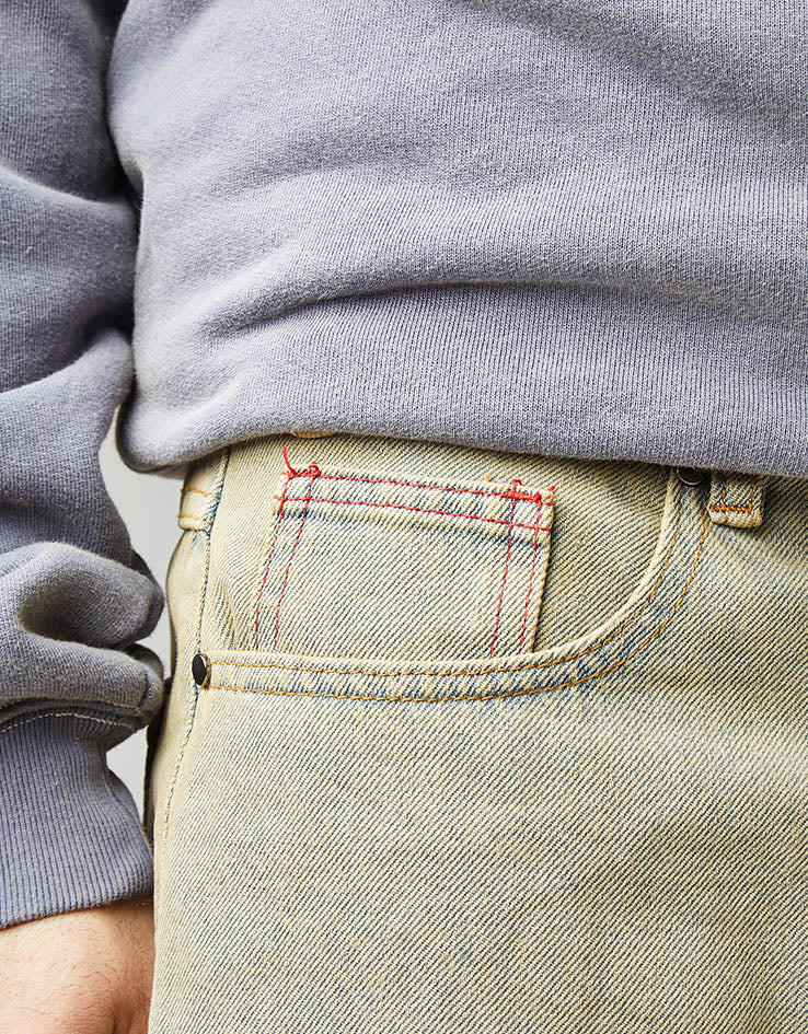 Butter Goods Garage Denim Shorts - Sunfade Blue