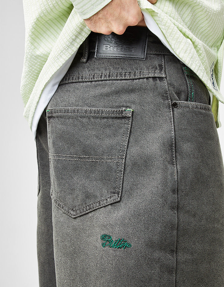 Butter Goods Garage Denim Shorts - Faded Black