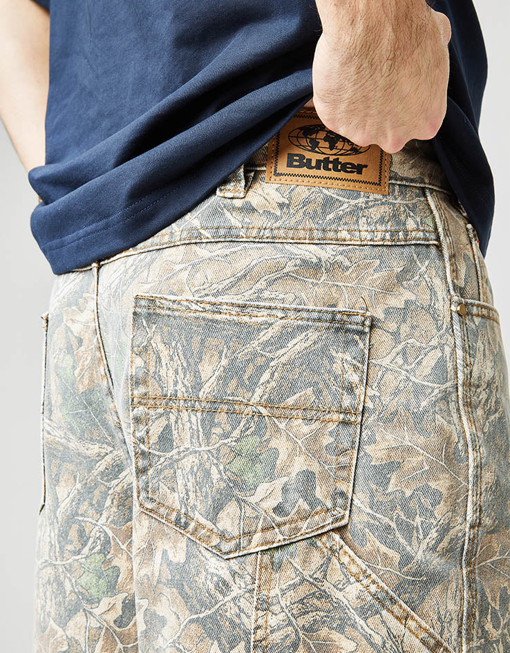 Butter Goods Carpenter Denim Shorts - Forest Camo